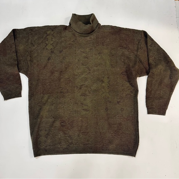 cortigiani sweater Turtleneck color green dark size 50 /L excellent condition - Picture 2 of 8